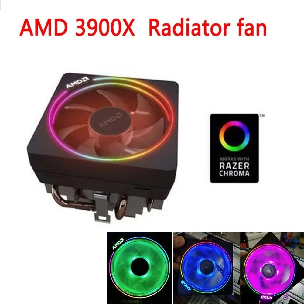 ใหม่ AMD original cooling พัดลมเดสก์ท็อป R7 3900X AM4 ใช้งานร่วมกับ AMD Ryzen R3 R5 1400 R7 1700 260