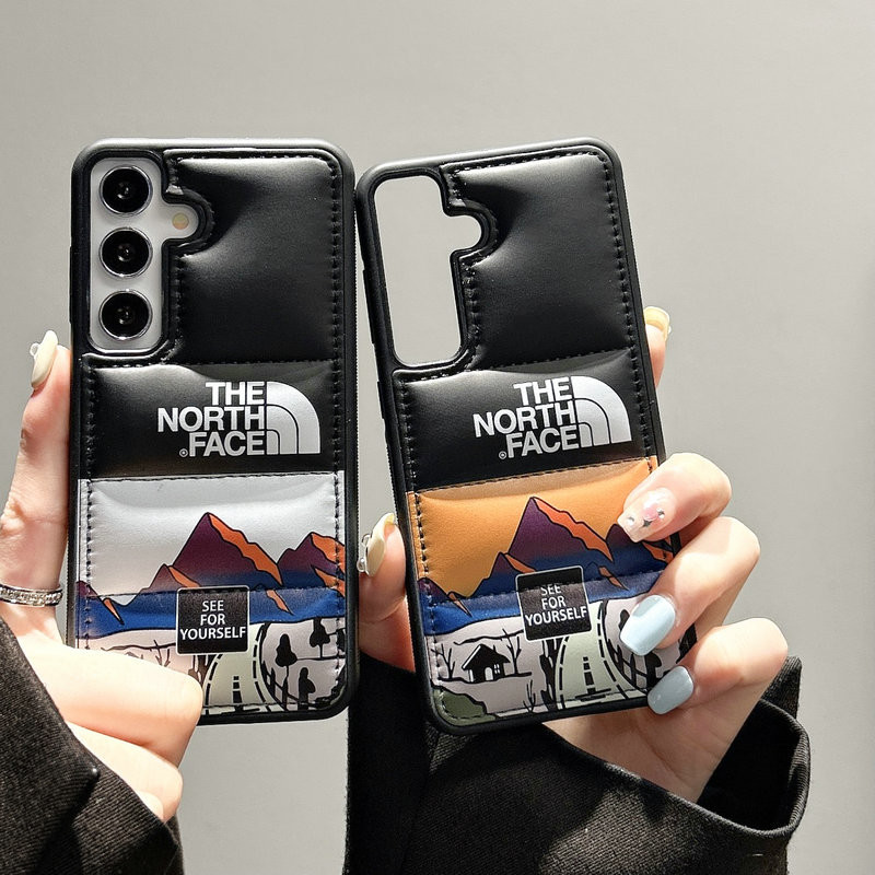 แฟชั่น Sunset North Face สีสันสําหรับ Samsung Galaxy S24 Ultra S24 Plus S24 S23 Ultra S23 Plus S23 S22Ultra S22Plus S22