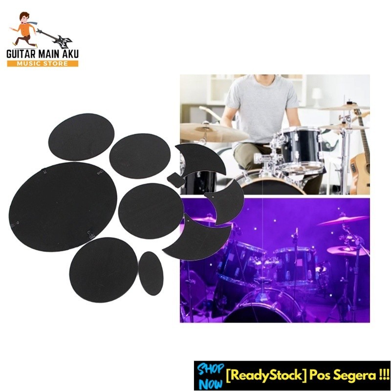 กลอง Mute Pad บ่วงกลองฝึก Pad Silencers Soundproof Drumming Practice Pad ชุดกลอง Silencers