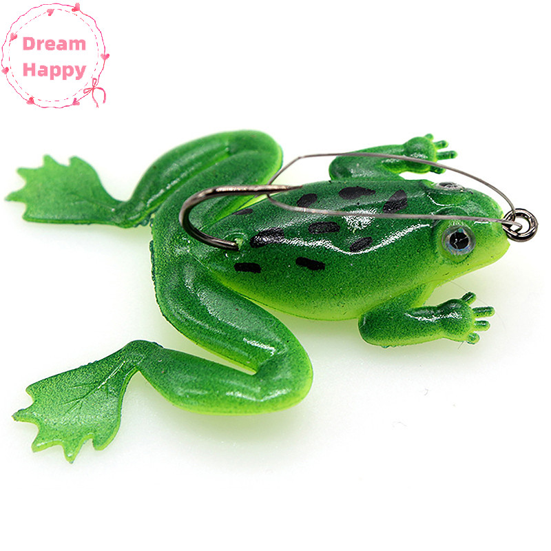 Dreamhappy 4.5g/6cm ทนทานแบบพกพาเหมือนจริงใหม่กบยาง Spinner Sinking Bass เหยื่อเหยื่อตกปลาอ่อน TH