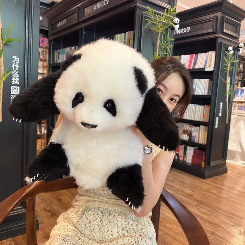 Panda Factory May Hehua Menglan จําลอง Fubao ตุ๊กตาแพนด้าใหญ่ของขวัญวันเกิดตุ๊กตาน่ารักตุ๊กตาของเล่นตุ๊กตา