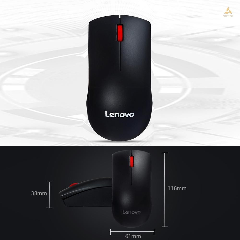 Lenovo M120 Pro เมาส์ไร้สาย 2.4GHz เมาส์แล็ปท็อปพร้อมตัวรับสัญญาณ USB น้ําหนักเบา Ergonomic Optical เมาส์ไร้สายเมาส์คอมพิวเตอร์สําหรับแล็ปท็อป PC คอมพิวเตอร์ Mac Office/ใช้ในบ้าน