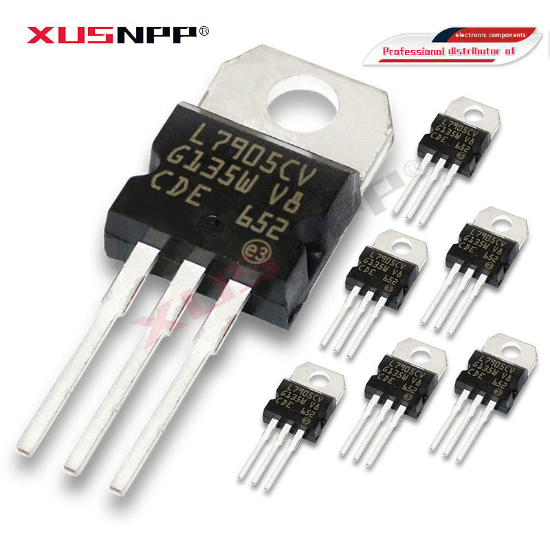 10PCS L7905CV TO220 L7905 TO-220 7905 LM7905 MC7905 ใหม่และ IC ส่วนประกอบอิเล็กทรอนิกส์
