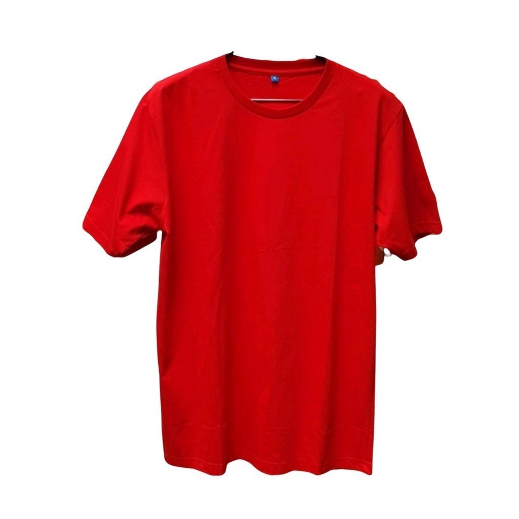 MERAH Masimada Kids Plain Adult Short Sleeve Red T-Shirt