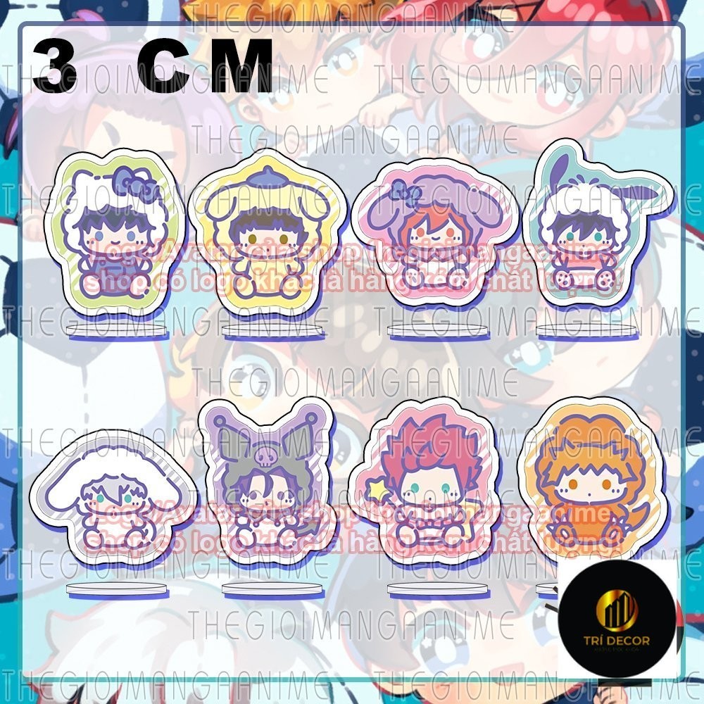 (3ซม.) BLUE LOCK ver SANRIO SITTING standee รุ่นพิมพ์อะนิเมะไมกาในอะคริลิคของขวัญน่ารัก