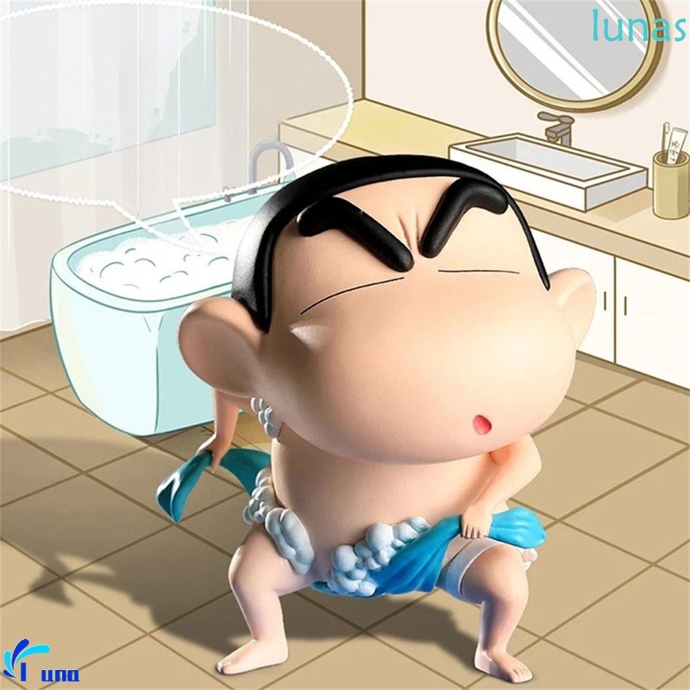 Lunasol Crayon Shin Chan รูปของเล่นเด็กรถเครื่องประดับ Crayon Shin Chan Shinnosuke Nohara รุ่น Q Pvc ของเล่น