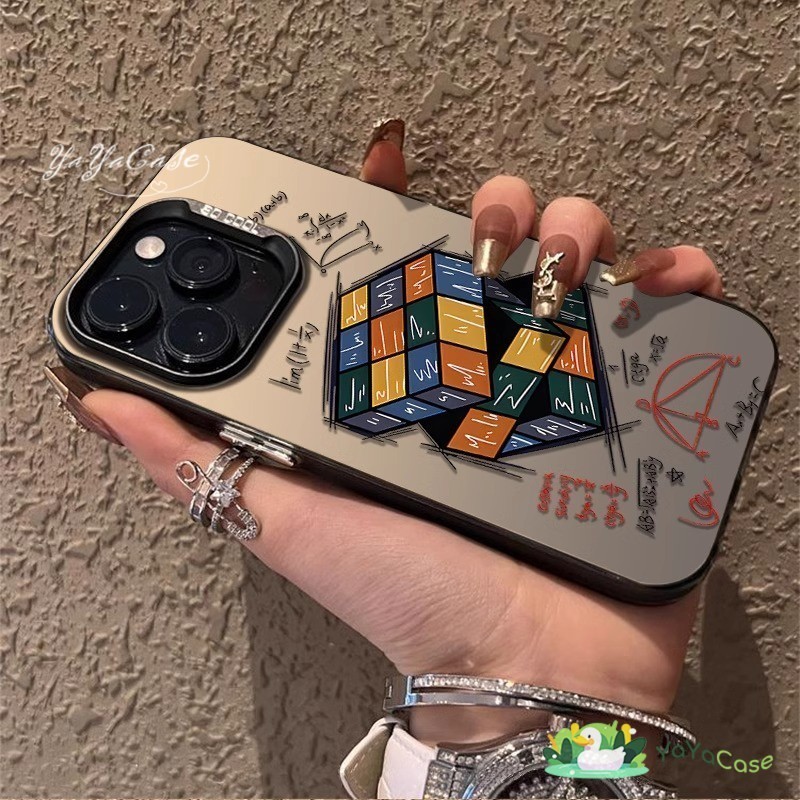 สำหรับ iPhone 11 13 CASE FOR เคสไอโฟน15 14 12 Pro Max 15 14 7 8 Plus X XR XS MAX ลูกบาศก์รูบิค รุ่น 