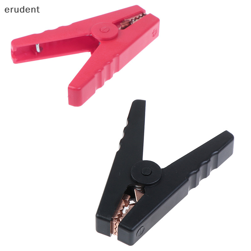 Erudent 2 ชิ้นขนาดใหญ่ 100a จระเข้คลิปจระเข้เครื่องชาร์จในรถยนต์แคลมป์ฉนวน ใหม่ ใหม่