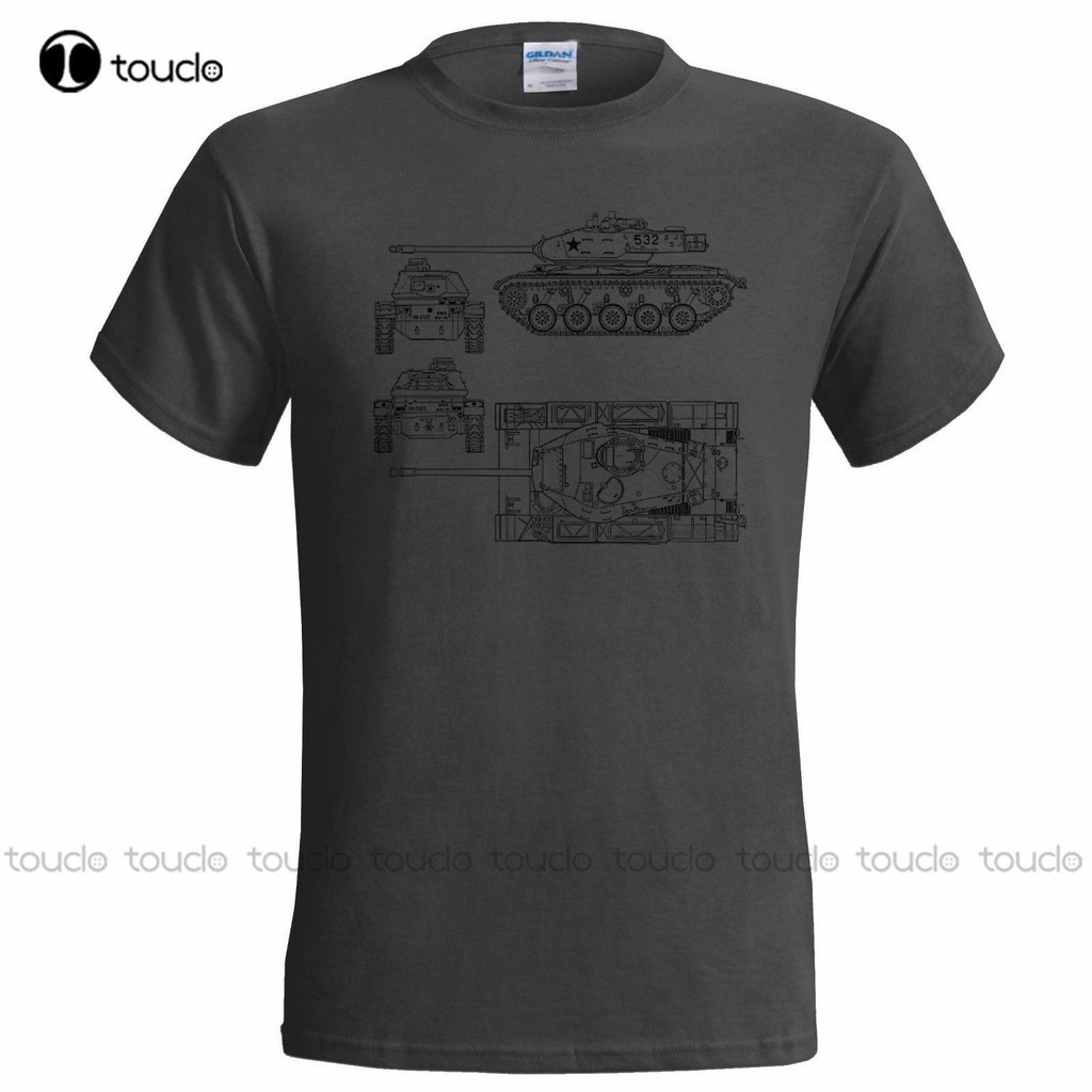 Mens แฟชั่นชายเสื้อ M41 Walker Bulldog ทหาร Blueprint Mens T เสื้อเวียดนาม Usa Army Warcasual Tshirt