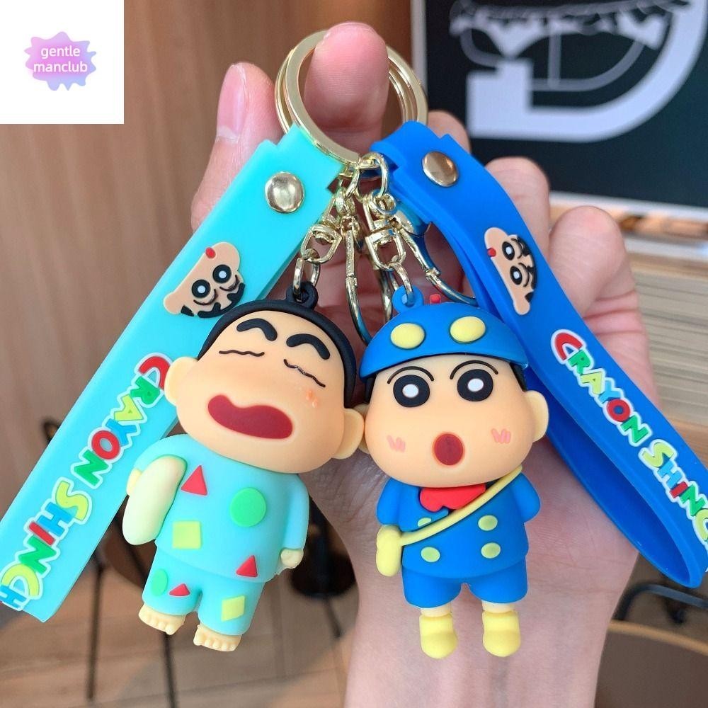 พวงกุญแจชินจัง ของขวัญวันเกิด Kawaii Gentlemanclub โมเดลชินจัง เครยอนชินจังพวงกุญแจ,ซิลิโคนอะนิเมะรูปกระเป๋าเป้สะพายหลังเสน่ห์