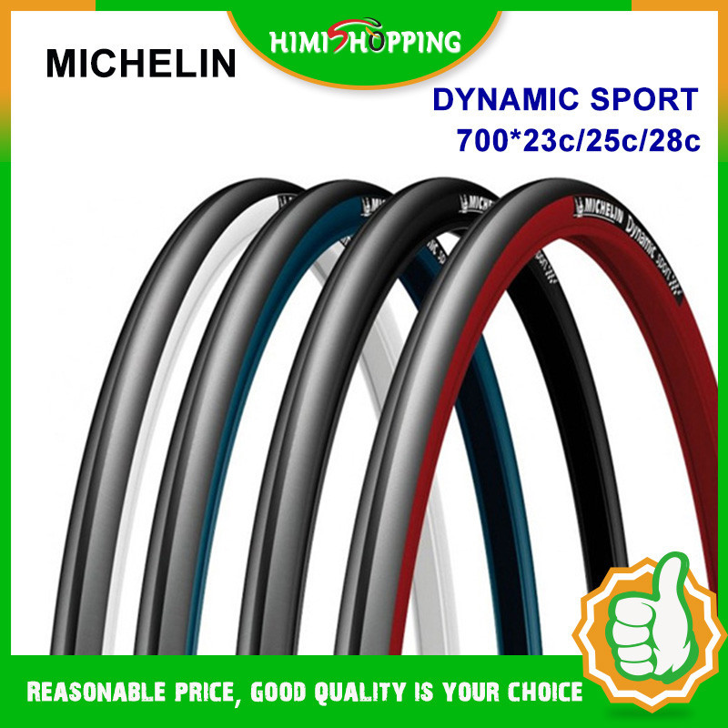 1 ชิ้น Michelin Dynamic sport Road Bike tyre 700 * 23C / 25C / 28C ยางรถจักรยาน 700C สีฟ้าสีแดงสีขาวสีดําชิ้นส่วนจักรยาน