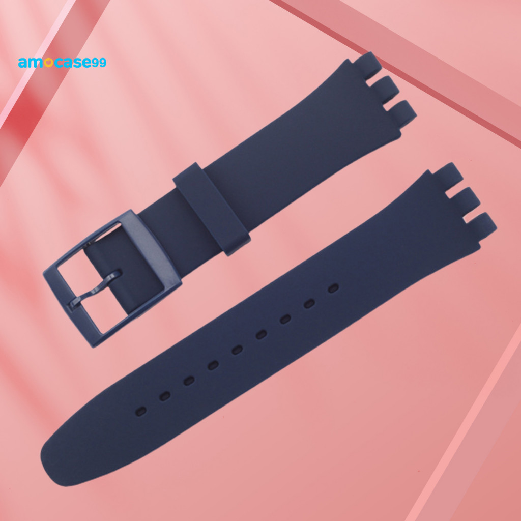 SWATCH Amocase99 20 มม.นาฬิกาเข็มขัดเหงื่อBreathableซิลิโคนนุ่มสมาร์ทนาฬิกาข้อมือสําหรับSwatch