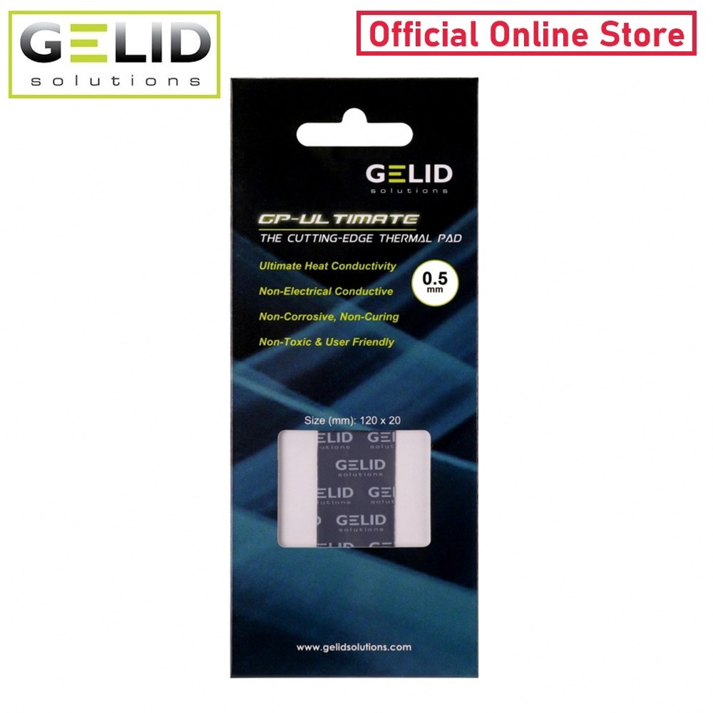 [Gelid Solutions Store] GP-ULTIMATE Thermal Pad (1 PCS) 120x20x0.5 mm./15.0 W/mK (TP-GP04-R-A)