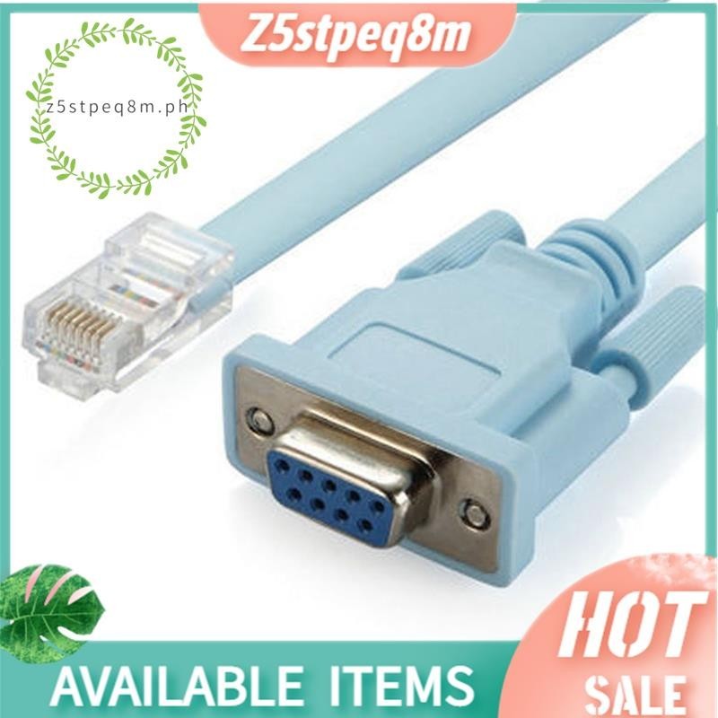 Z5stpeq8mคอนโซลUSBสายRJ45 Cat5 Ethernet To Rs232 DB9 COMพอร์ตอนุกรมหญิงโรลโอเวอร์เราเตอร์อะแดปเตอร์เ