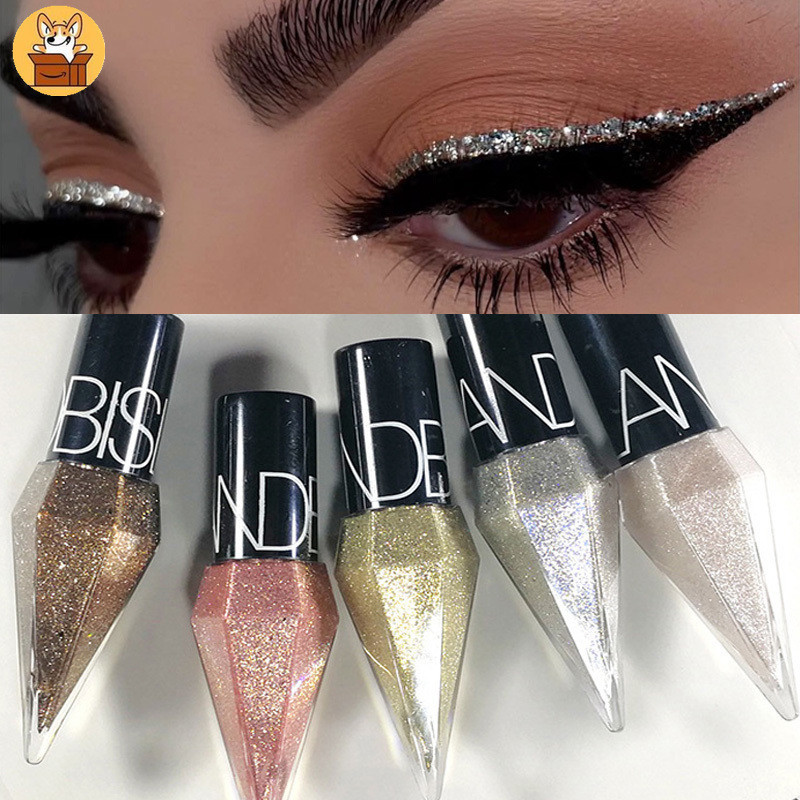 Am-azDiamond Sparkle Liquid Eyeliner Eyeshadow Waterproof Silver Rose Gold Glitter Makeup Beauty