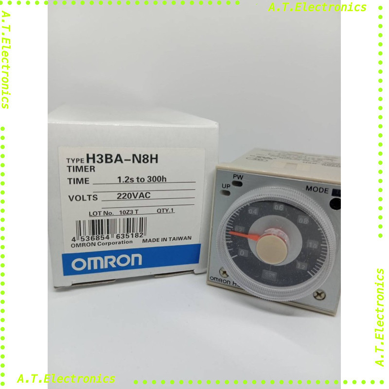 พร้อมส่ง! H3BA-N8H 1.2s to 300h 24VDC/AC  110VAC 220VAC POWER ON DELAY TIMER พร้อมซ๊อกเก็ต 8ขา  ถ่าย