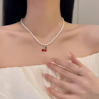 🍒ส่งไวจากไทย🍒 สร้อยโช๊คเกอร์เชอร์รี่ คอมุกสุดฮิต ใส่แล้วน่ารัก สไตล์เกาหลี ♥️