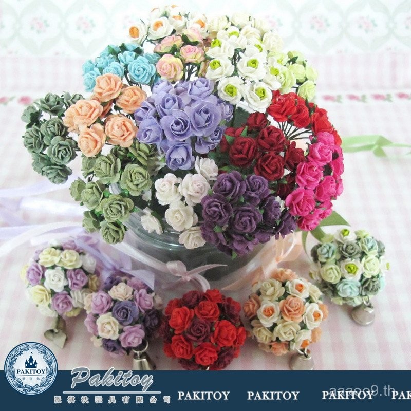บ้านตุ๊กตา DIY บ้านจิ๋ว ของเล่น โมเดล อุปกรณ์เสริม ตกแต่งพืช ดอกไม้กระดาษสำเร็จรูป