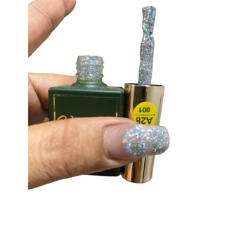 VENDEENI สีเจลกากเพชร แยกขวด A28/1 สีรุ้งเงิน ทําเล็บ