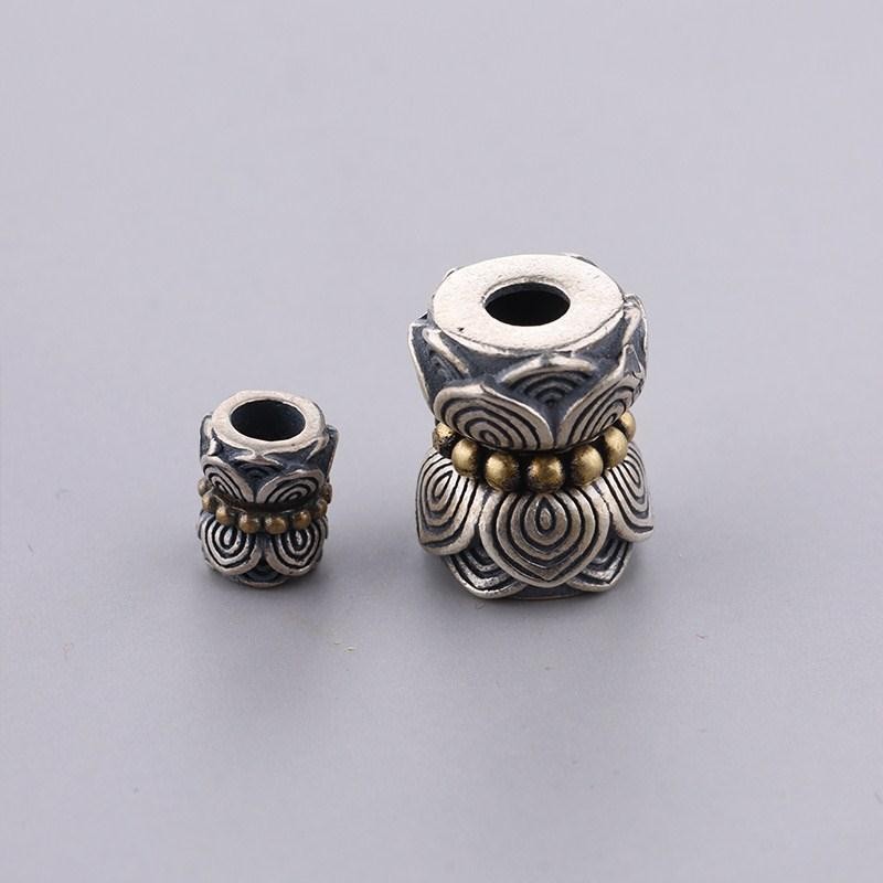 [คลังสินค้าพร้อม] ทําด้วยมือ S925 เงินสเตอร์ลิง Double-Headed Lotus Barrel ลูกปัด Spacer ลูกปัด DIY Wenwan พุทธลูกปัด 108 สร้อยข้อมือ Bodhi Top ลูกปัดอุปกรณ์เสริม ราคา ถูกที่สุด ดีลบีเคเค แกลเลอรีภาพที่ 6