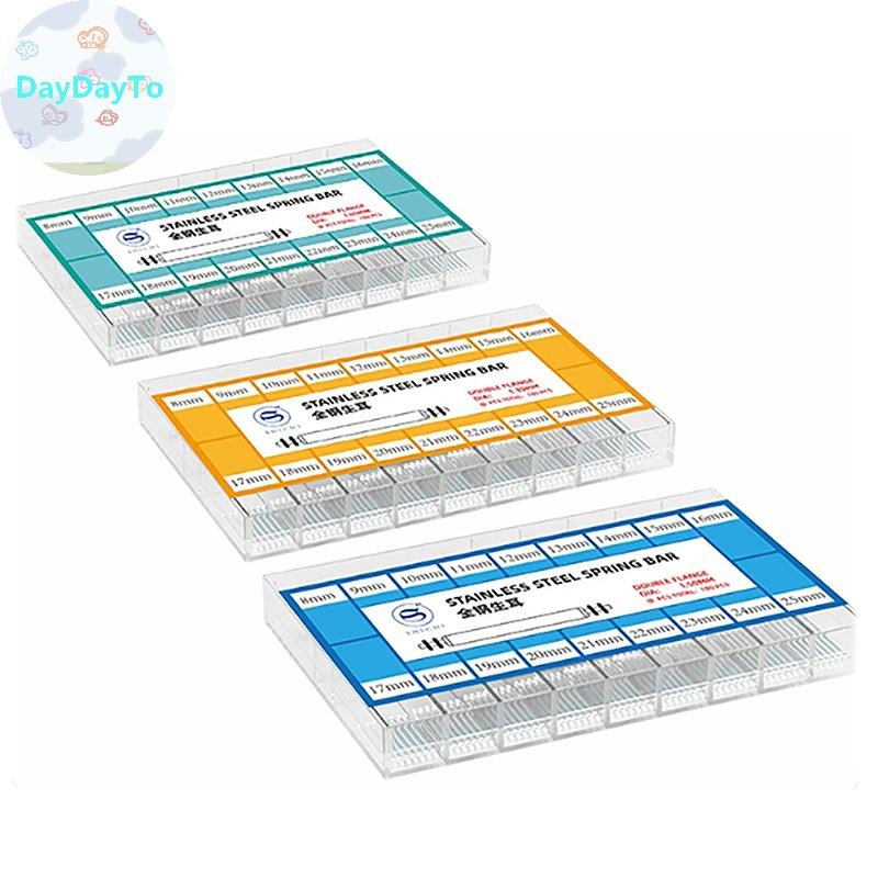 Daydayto 360PCS นาฬิกาซ่อมเครื่องมือชุดนาฬิกา Pin Spring Bar Release Pins 8 9 10 11 12 13 14 15 16 17 18 19 20 21 22 23 24 25 มม.TH