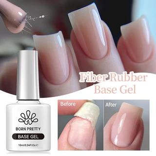 Born Pretty Fiber ฐานยางเจลซ่อมเล็บสําหรับเล็บหัก UV Gel Extension กึ่งถาวร Varish ไฟเบอร์กลาสเล็บเล็บ