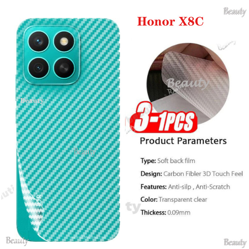 สําหรับ Honor X8C Matte กลับฟิล์มสําหรับ Honor X8C X8 C X 8C X7C X9C X8B 4G 5G คาร์บอนไฟเบอร์ปกหลังโ