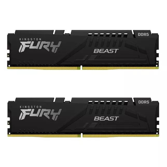 KINGSTON RAM 32GB (16GBx2) DDR5 5600MHz CL40 DIMM (Kit of 2) FURY Beast Black (KF556C40BBK2-32)