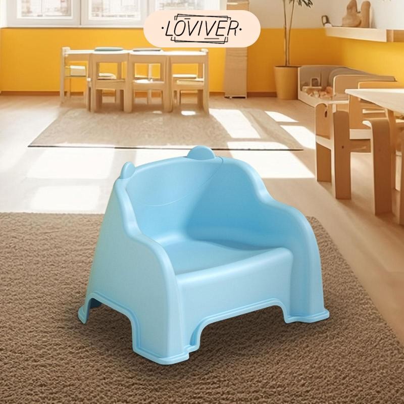LOVIVER สตูลขนาดเล็ก สตูลเด็ก สตูลเท้าน้ําหนักเบาสบายแข็งแรงพร้อมพนักพิง ราคา ถูกที่สุด ดีลบีเคเค แกลเลอรีภาพที่ 7