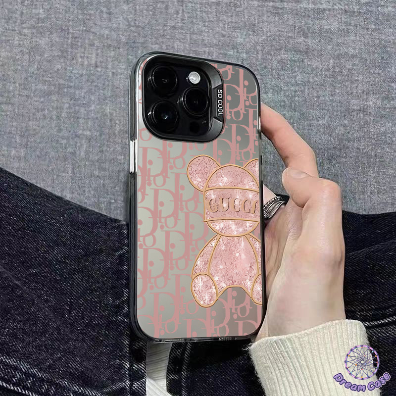 ป้ายแบรนด์แฟชั่นน่ารักหมีลายนุ่ม เคส Realme C51 C55 C51s C67 C20 C53 C25Y Note 50 5S 7i 6i 5 5i C11 C35 C17 C15 C25 C21Y – โปรปัง