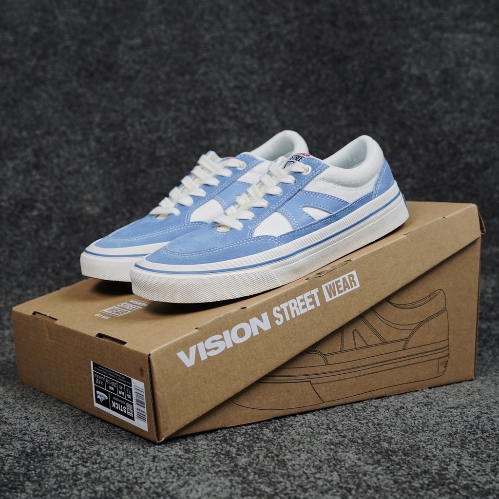 Vision Street Wear รองเท้าสเก็ตบอร์ดใหม่ STICK Series North Carolina Blue