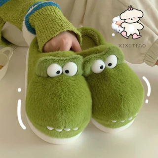 Xixitiao รองเท้าแตะ ผ้าฝ้าย ลายหนังจระเข้ ให้ความอบอุ่น แฟชั่นฤดูใบไม้ร่วง และฤดูหนาว