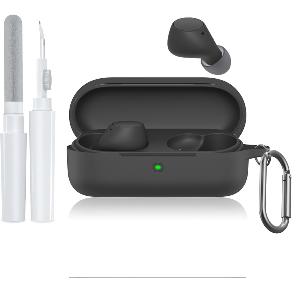 สําหรับ Sony WF-C510 กรณี,ซิลิโคนอ่อนนุ่มป้องกันหูฟัง,เฉพาะสําหรับ Sony WF-C510 พร้อม Carabiner & ทํ