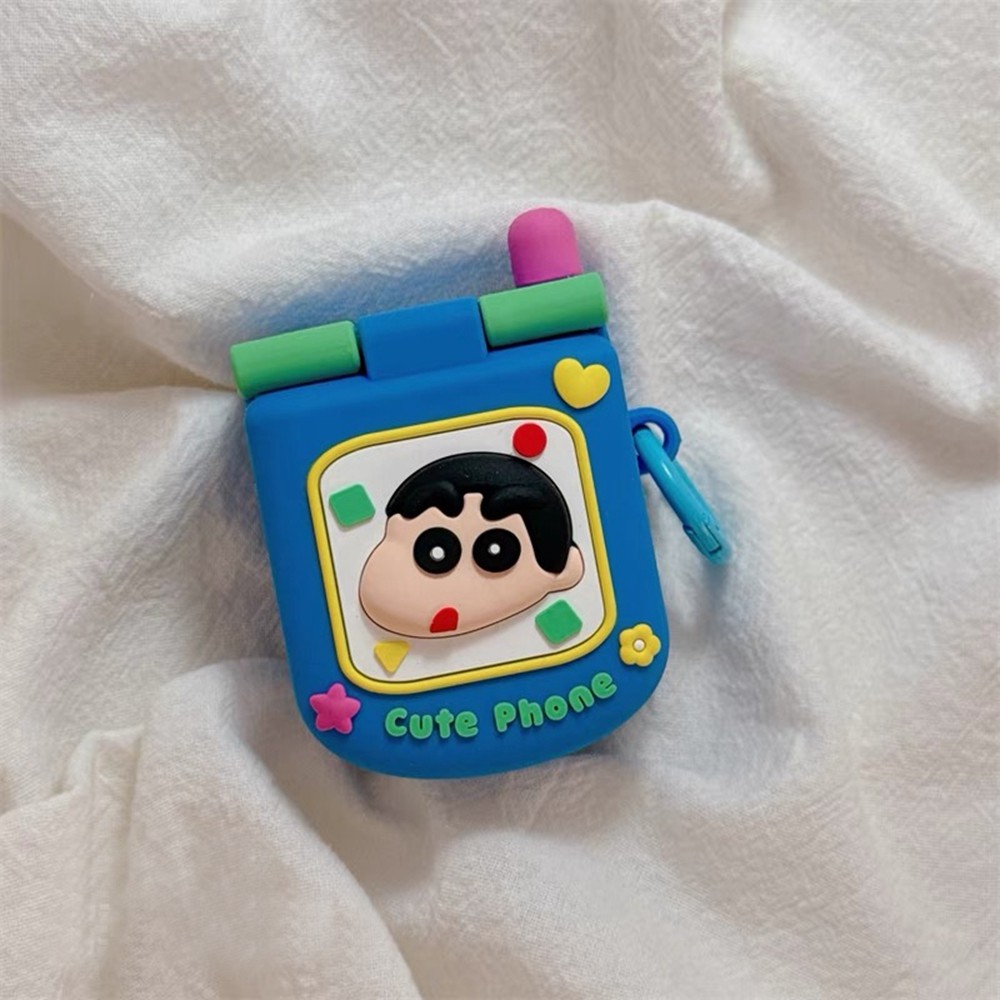Flip Mirror Crayon Shin Chan สําหรับ AirPods 4 ฝาครอบหูฟัง AirPods Spro ฝาครอบป้องกัน AirPods 1/2