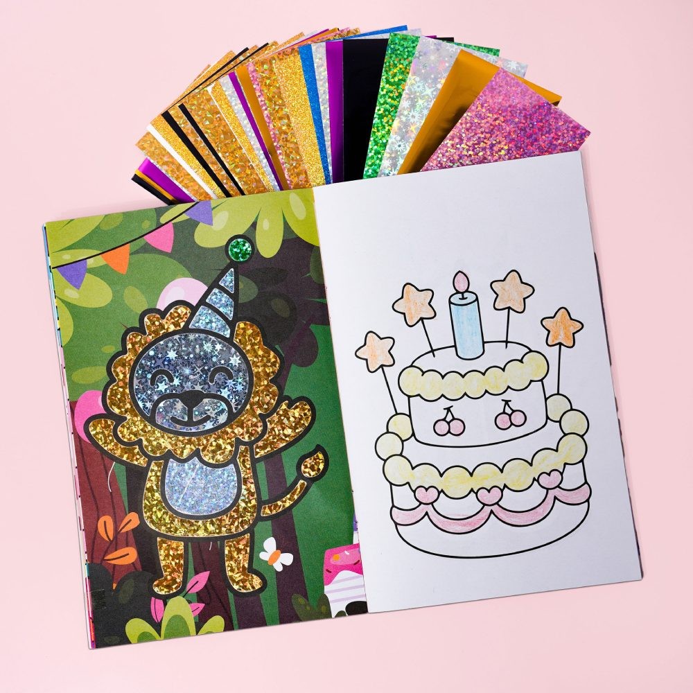 Diy Magic Transfer ภาพวาดหัตถกรรม Mini สมุดระบายสีฟอยล์ศิลปะหัตถกรรมของเล่นเพื่อการศึกษาเด็กการ์ตูนวาดของขวัญวันเกิด