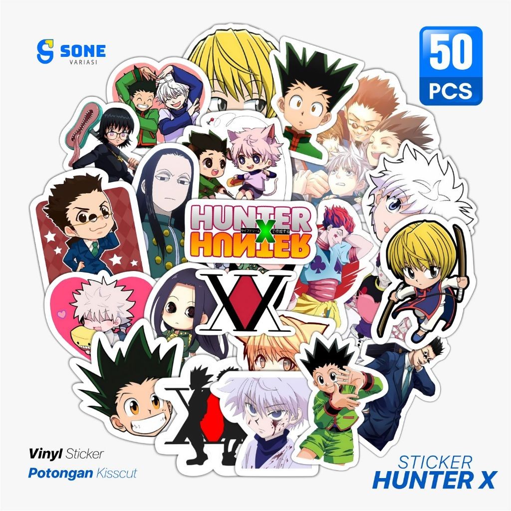Hunter X Hunter ชุดสติ๊กเกอร์กันน้ําไวนิลสําหรับแล็ปท็อปกระเป๋าเดินทาง Thumblr