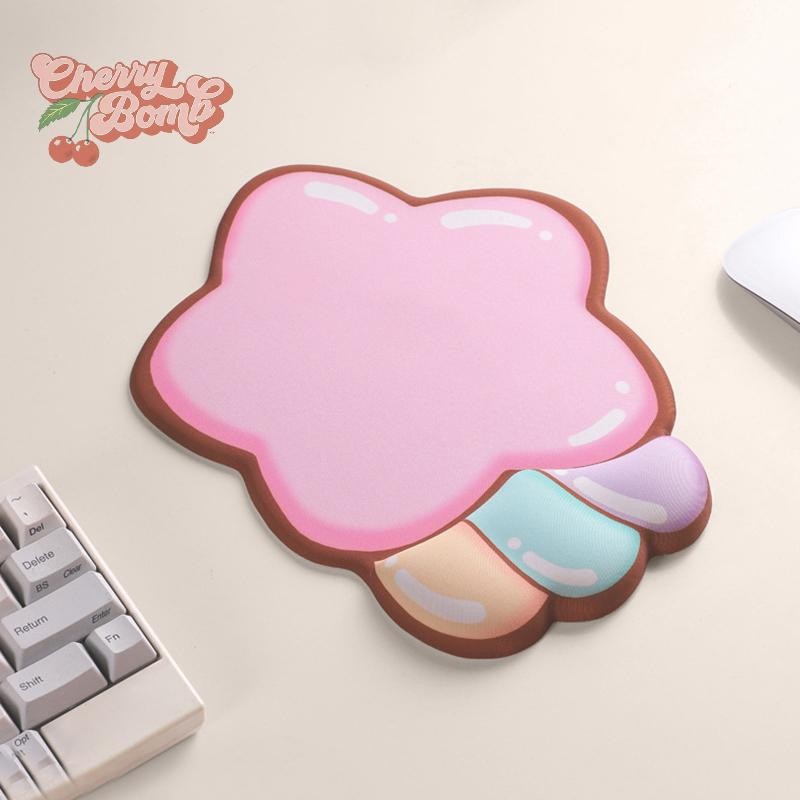 (Cherry Bomb) Star Rainbow Mouse Pad Holder Keyboard Wrist Rests Cushion for Computer Office PC, Laptop Desktop. ใหม่