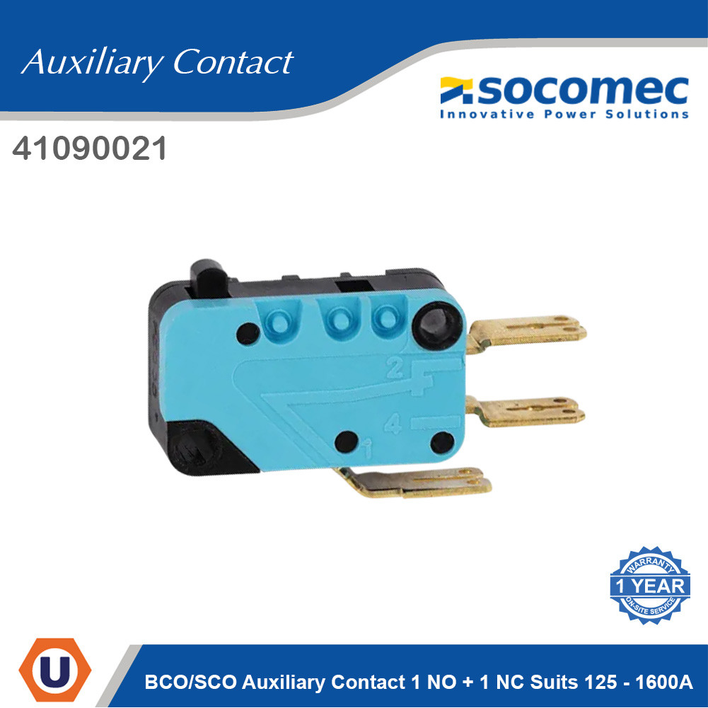 Socomec BCO/SCO Auxiliary Contact 1 NO + 1 NC Suits 125 - 1600A | 41090021 | Ucanbuys