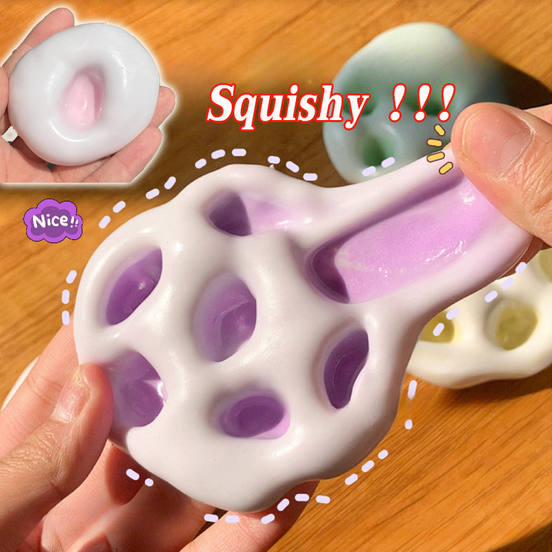 พร้อมส่ง Squishy ของเล่นบีบ สกุชชี่ คุกกี้  หอมนุ่มสโลว หนึบหนับ บอลทรายบอลยืด เนื้อบีบฟิน