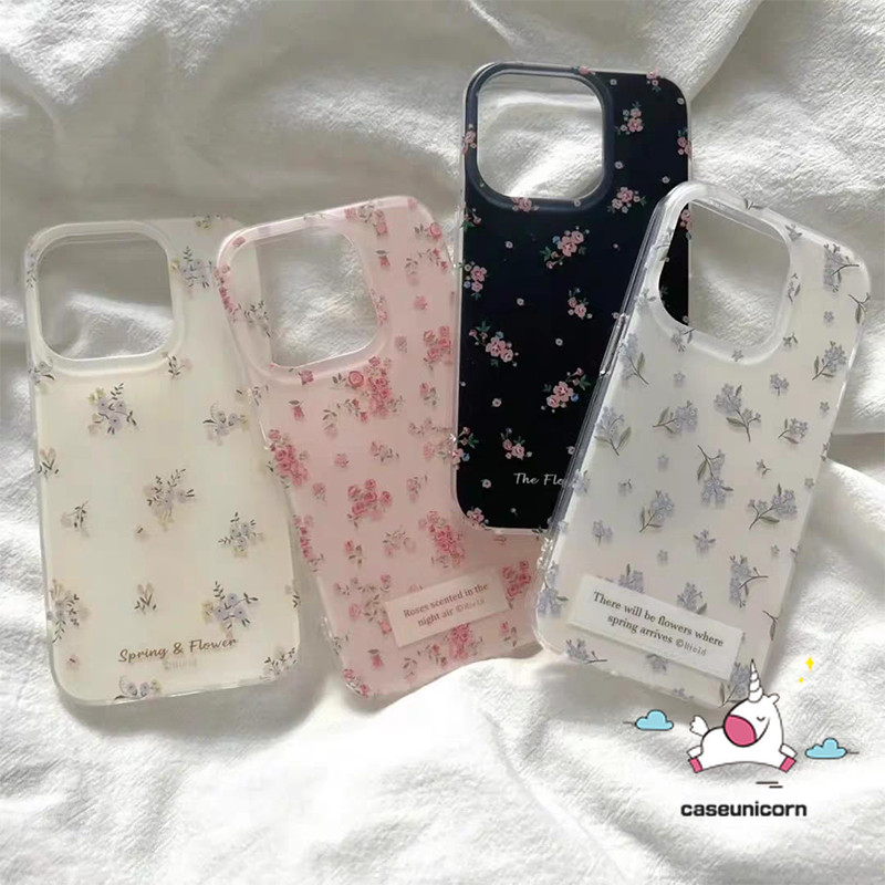 การ์ตูนแฟนตาซีดอกไม้ที่มีสีสันน่ารักดอกไม้ Vintage สําหรับ IPhone 16 12 14 15 11 13 Pro Max 7Plus XR 8Plus X XS Max 15 16 7 8 Plus SE 2020 แฟชั่นใหม่ Imd นุ่มกรณี
