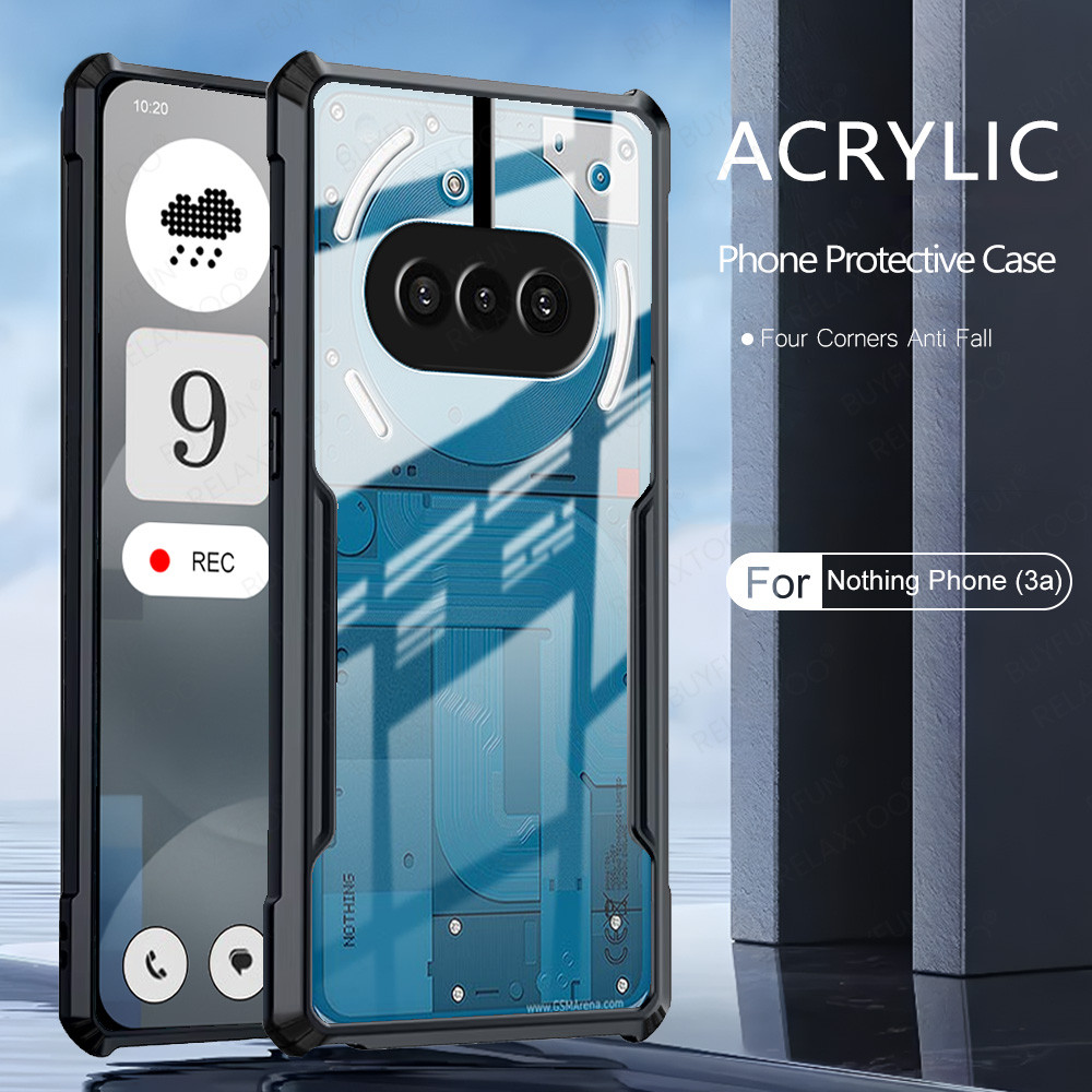 อะคริลิคป้องกันเคสโทรศัพท์สําหรับโทรศัพท์ไม่มีอะไร (3a) Pro โทรศัพท์ 3a 3aPro โทรศัพท์(3a) กรอบ TPU 