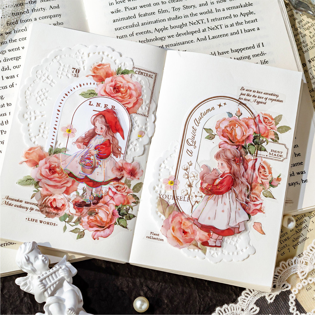 Journal Go 30pcs Fairy Tale Forest Girl สติกเกอร์สําหรับการ์ด Scrapbooking Planner การ์ดโน้ตบุ๊ค Collage ตกแต่งสาวสติกเกอร์ - รูปที่ 3