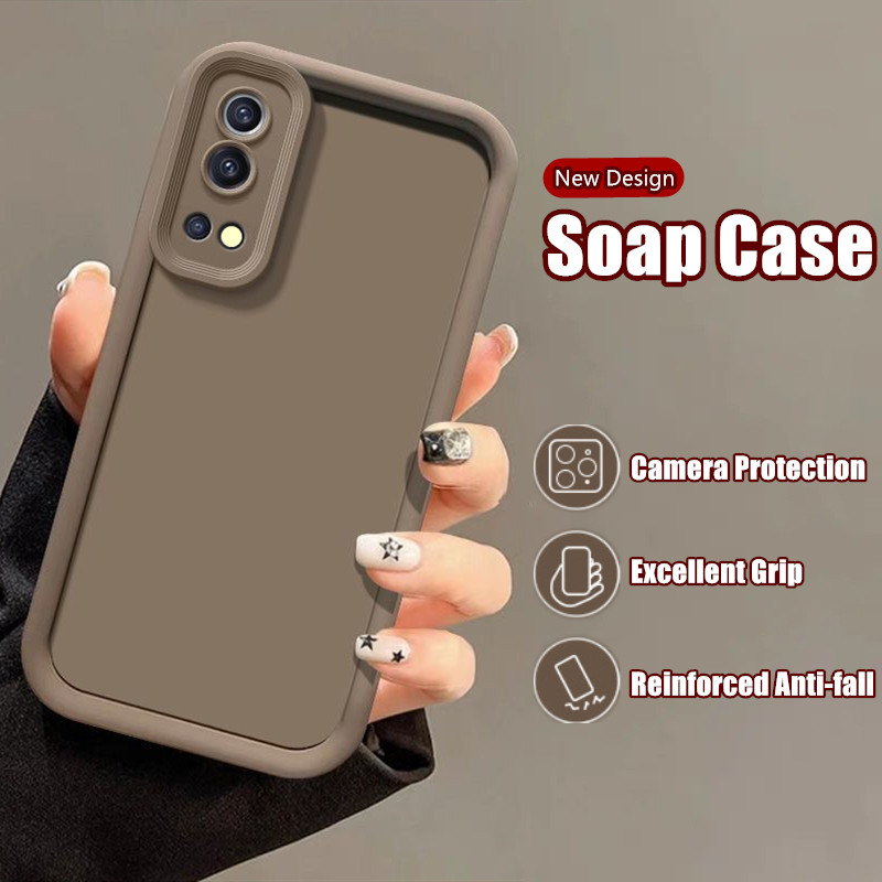 สําหรับ OnePlus Nord 2 5G DN2101 DN2103 กล้องป้องกัน Minimalism ซิลิโคนนุ่มสบู่ Fine Matte Anti-ลายน