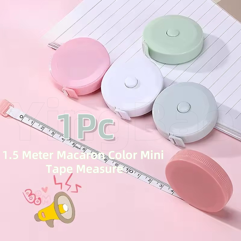 1.5เมตร มาการอง สีมินิเทปวัดเทปนุ่มวัดขนาดคู่ร่างกายเย็บวัดที่มีความยืดหยุ่นไม้บรรทัดเครื่องมือช่างตัดเสื้อหัตถกรรม – โปรปัง
