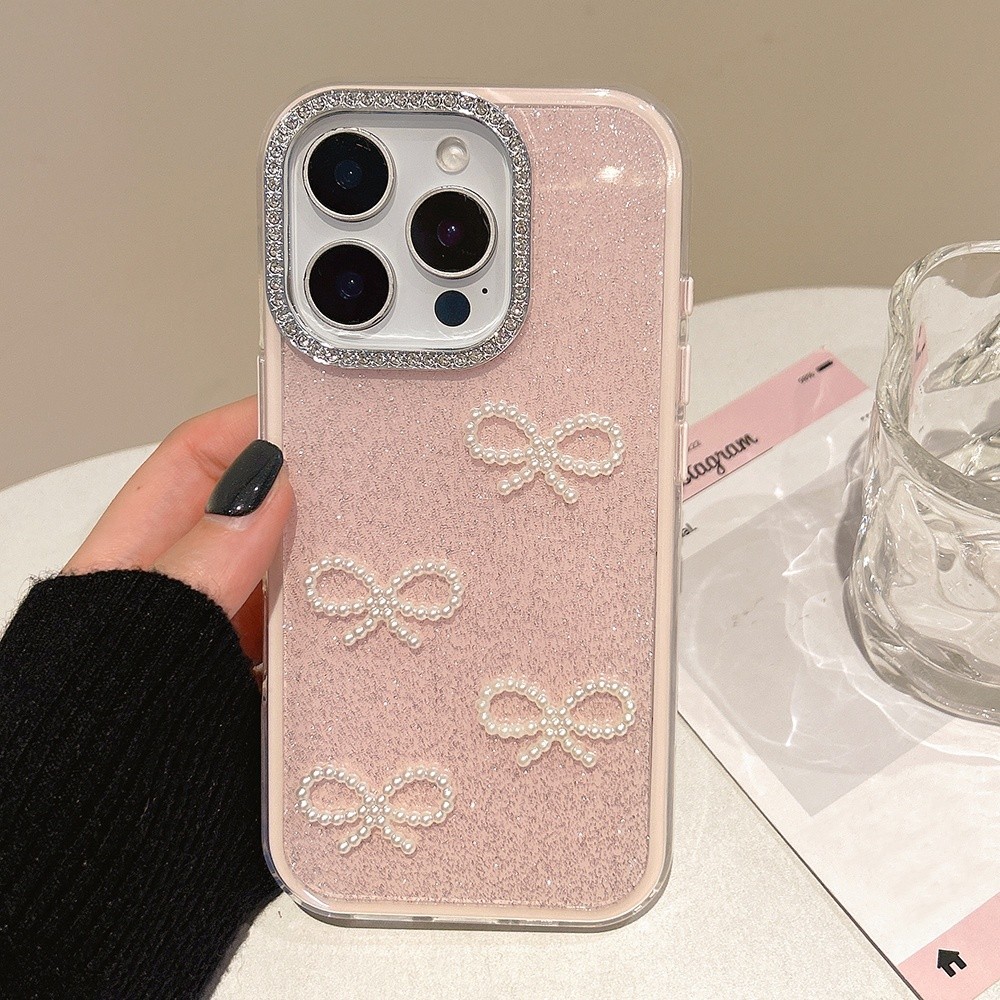 Glitter Pearl ผีเสื้ออะคริลิคเคสโทรศัพท์สําหรับ iPhone 16 Pro Max 16 Plus 15 Pro Max 15 Plus 14 13 12 11 Pro Max กันกระแทกป้องกันปลอก ราคา ถูกที่สุด ดีลบีเคเค แกลเลอรีภาพที่ 5