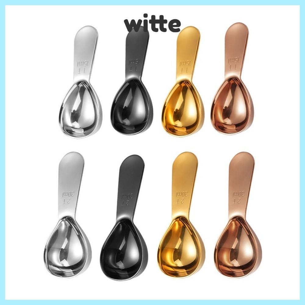 WITTE ช้อนตวงเมล็ดกาแฟ,สแตนเลส 1 Tbsp หรือ 2 Tbsp กาแฟ Scoops,ทนทาน 15/30ml Ergonomic Tablespoon Bar