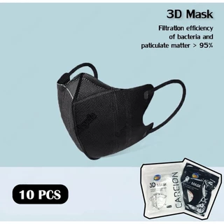 หน้ากากกันฝุ่น ทรงกระชับหน้า ความคุ้มค่าสูง สะดวกสบาย แมส3d แมส3Dหน้ากากอนามัย 1เเพค10ชิ้น หน้ากากอนามัยป้องกันแบคทีเรีย