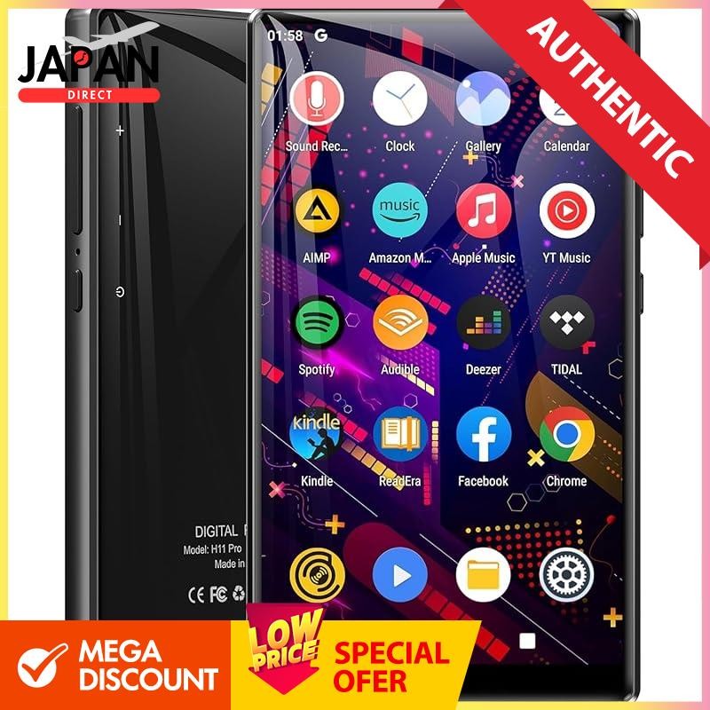 MECHEN 5-inch MP3 player with 128GB TF card Android 9.0 music player 3GB + 32GB built-in music playe