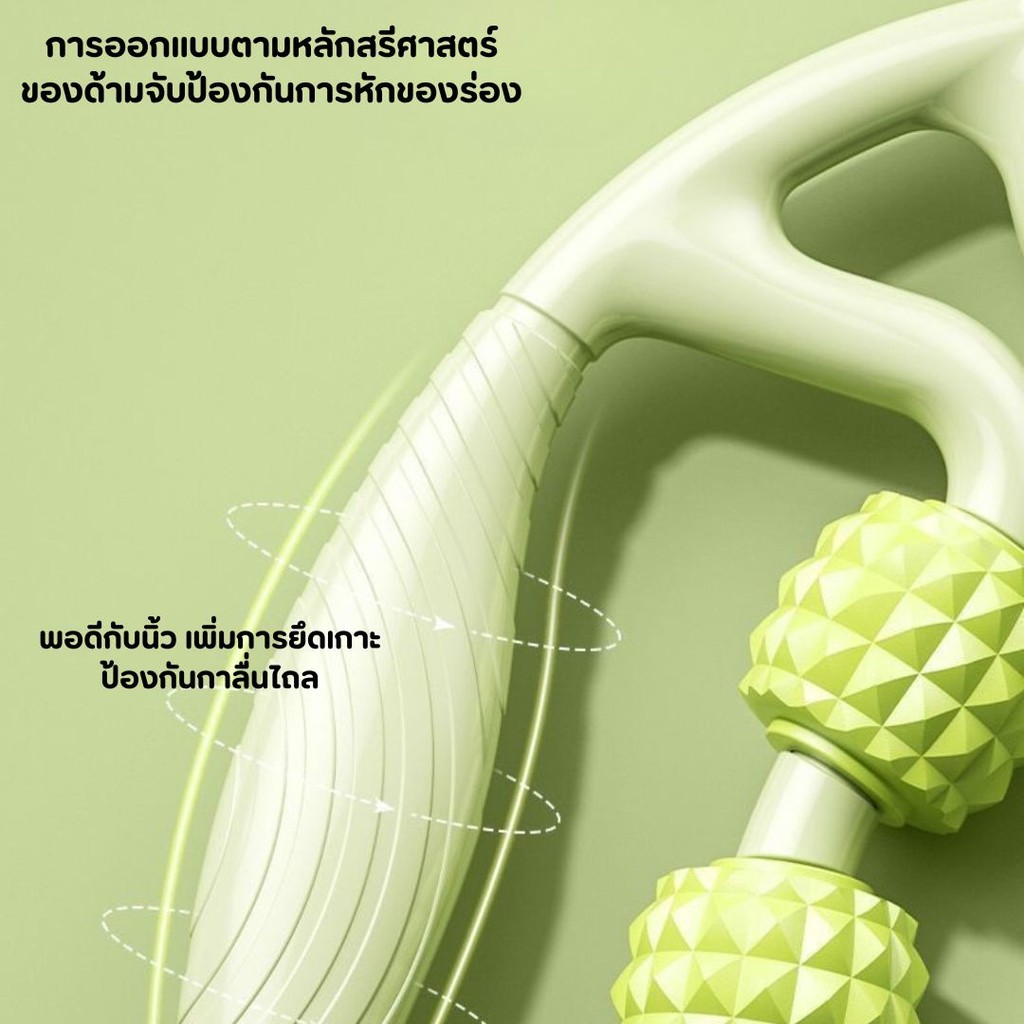 ลูกกลิ้งนวดขาโยคะ 9ล้อ360°กระชับเรียวขา นวดสลายไขมัน กำจัดกล้ามเนื้อแขน-ขา ผลิตจากพลาสติก PP ราคา ถูกที่สุด ดีลบีเคเค แกลเลอรีภาพที่ 3