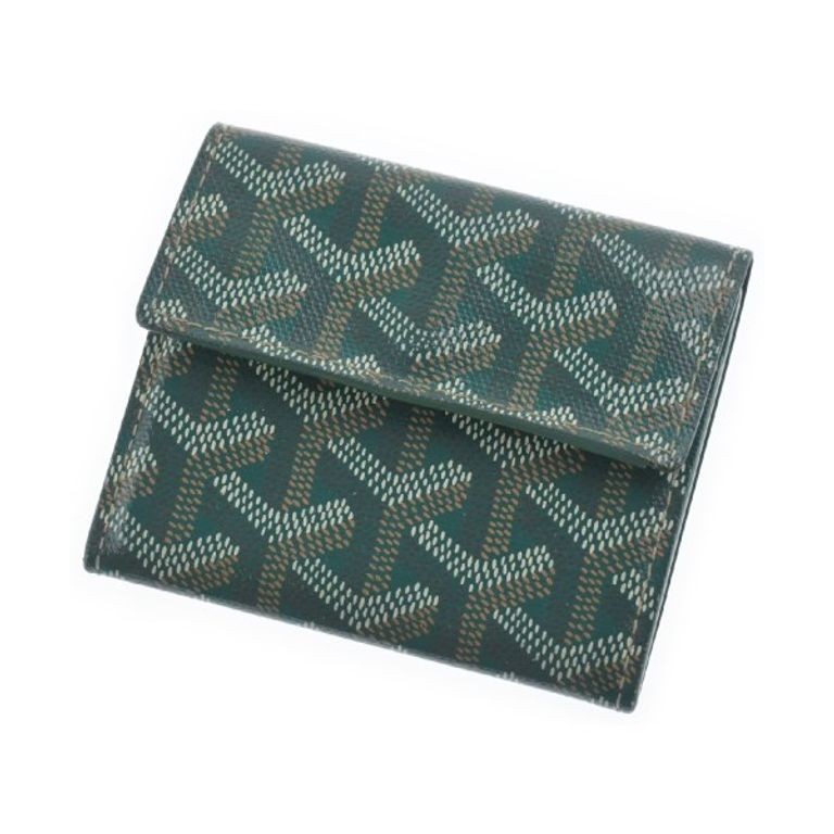 Goyard Coin Wallet Purse beige Women สีขาว ลายโดยรวม สีเขียว ส่งตรงจากญี่ปุ่น มือสอง
